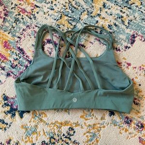 Athleta Green Criss Cross Sports Bra